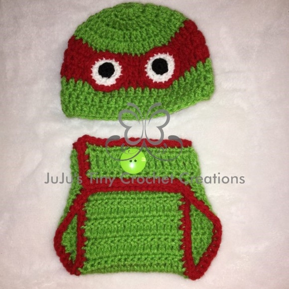 Crochet Infant Turtle Photo Prop Costume